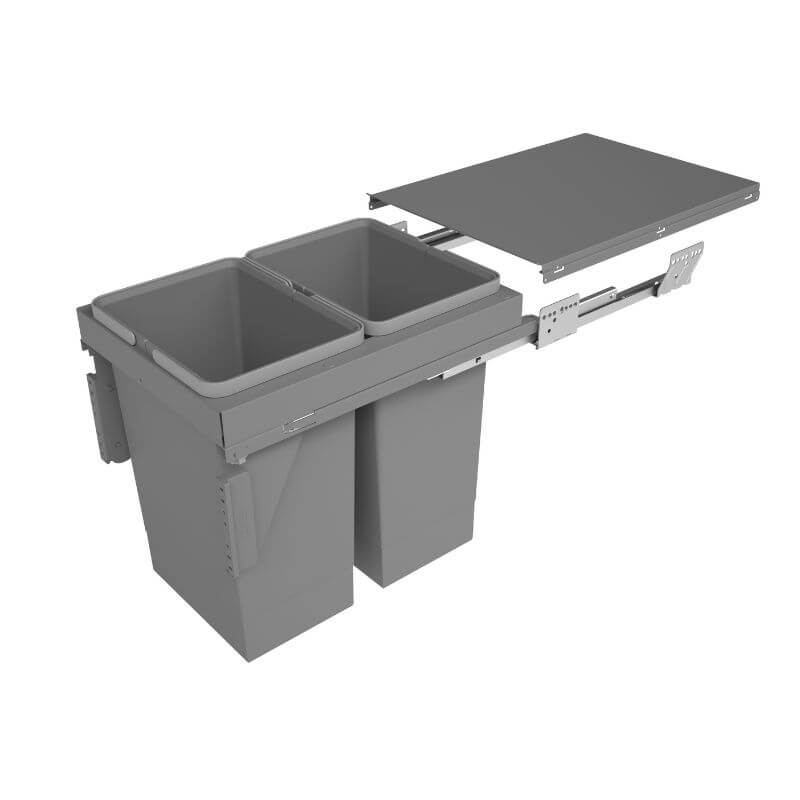Sige Double 64L 2-Compartment Recycler: 400mm Pull-out Door