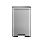 Stainless Steel waste bin on white background