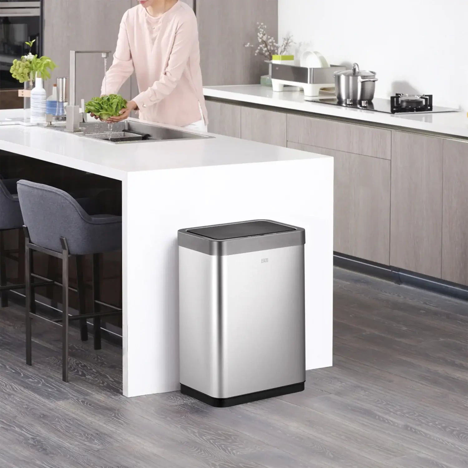 Eko Mirage X Sensor Recycling Bin 40L Stainless Steel