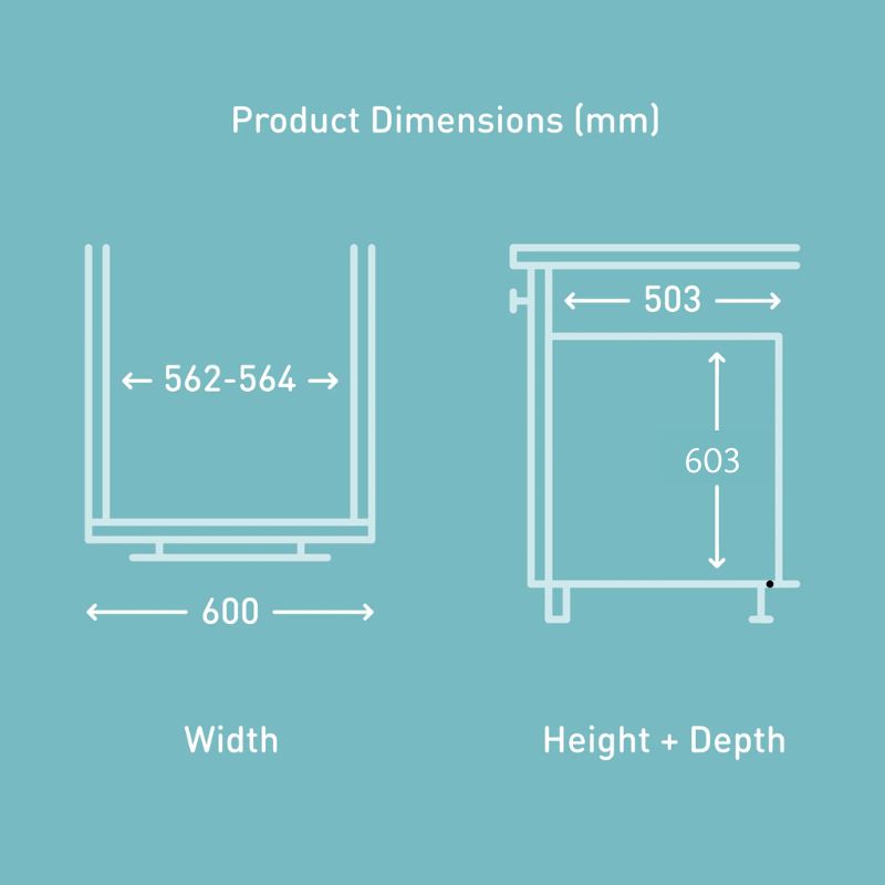 Wesco Pullboy-Z 2 compartment 84 Litre in-cupboard kitchen recycling bin for 600mm wide cabinet 827WS642-85