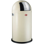 Wesco Pushboy Single Compartment 50 Litre Kitchen Bin in Almond: 175831-23