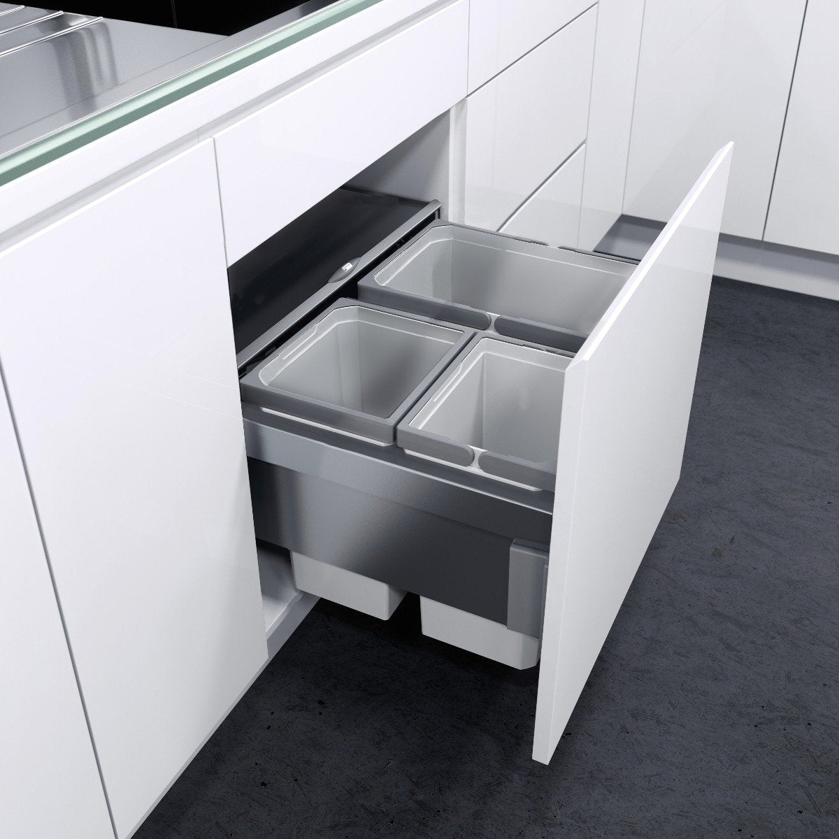 The Vauth-Sagel integrated Recycling Bin is great for separating out waste and recycling