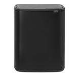 Brabantia Bo Touch 2-Compartment 60 Litre Kitchen Recycling Bin in Matt Black: 221484