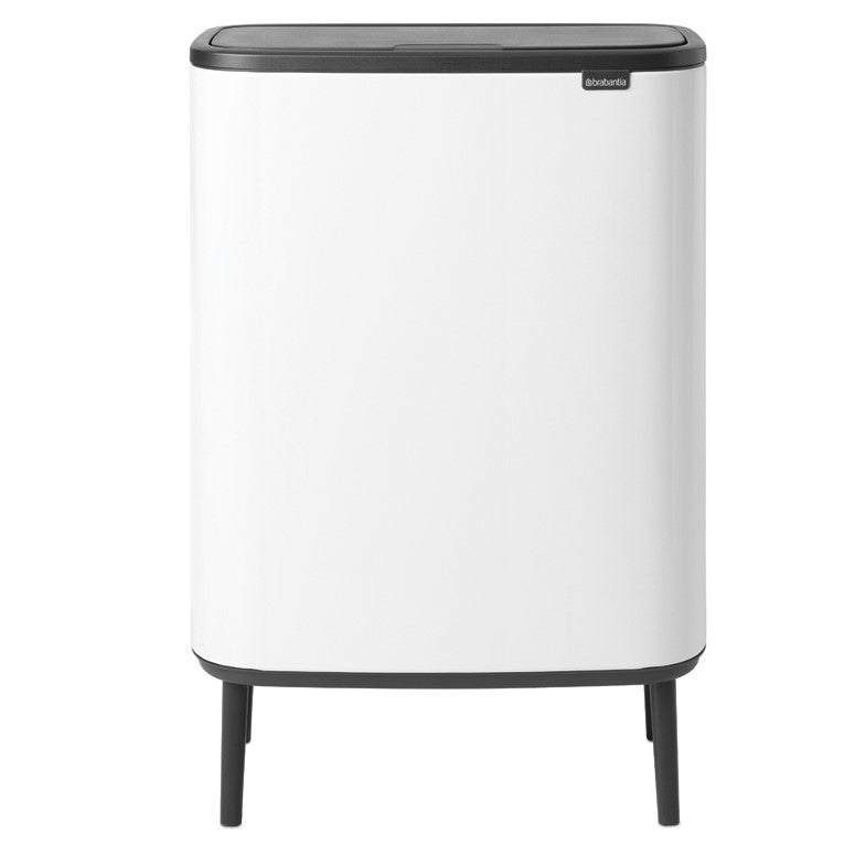 Brabantia Bo Hi Touch Single Compartment 60 Litre Kitchen Bin in White: 130205