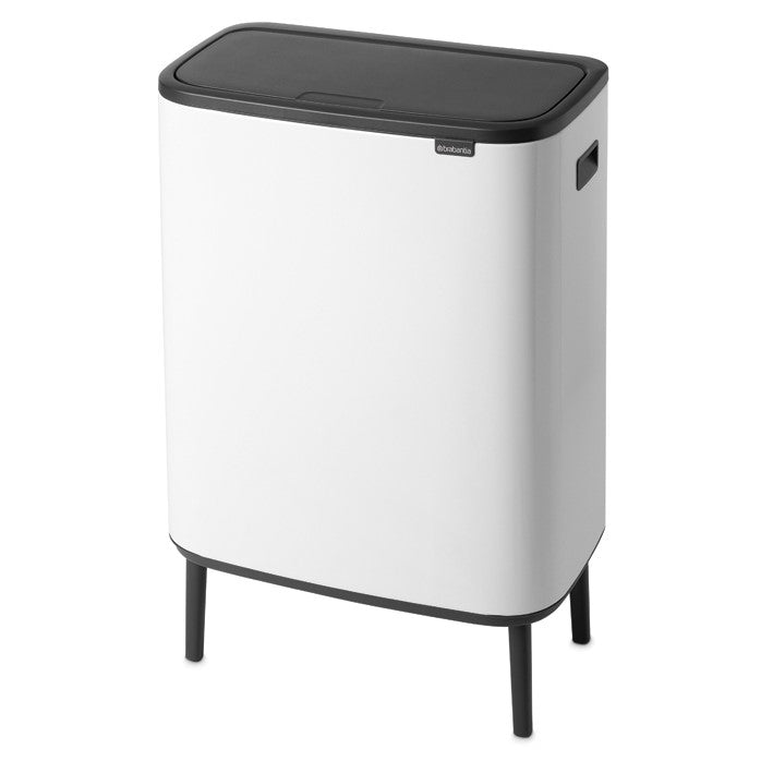 Brabantia Bo Hi Touch Single Compartment 60 Litre Kitchen Bin - White