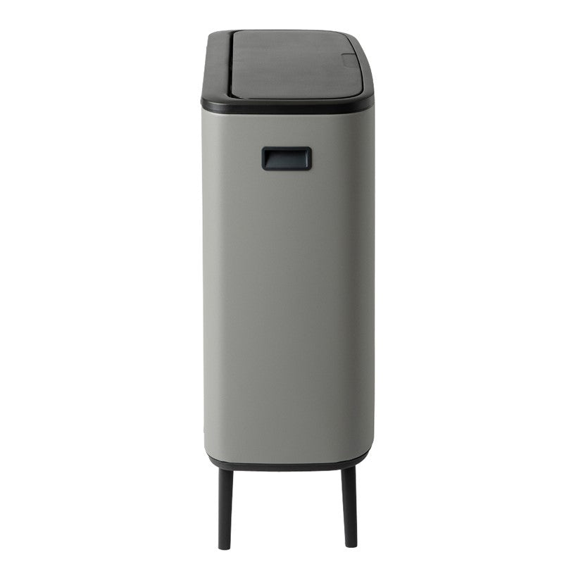 Brabantia Bo Hi Touch 2-Compartment 60 Litre Recycling Bin - Concrete Grey