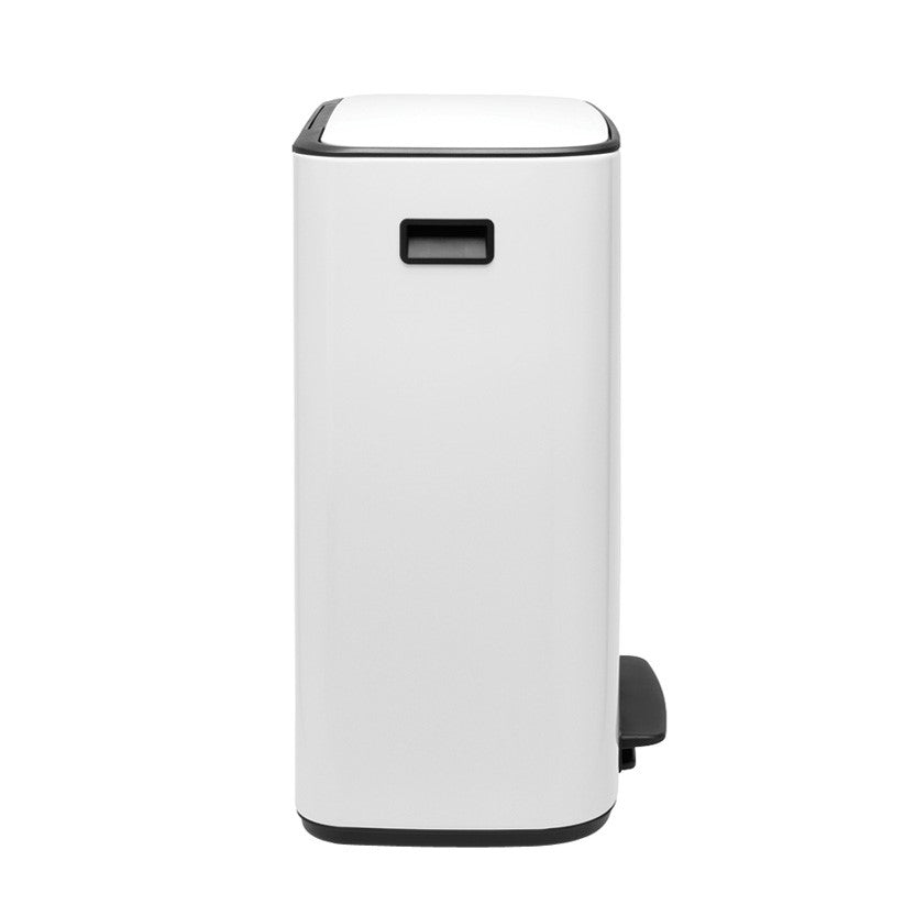 Brabantia Bo Pedal 2-Compartment 60 Litre Recycling Bin - White