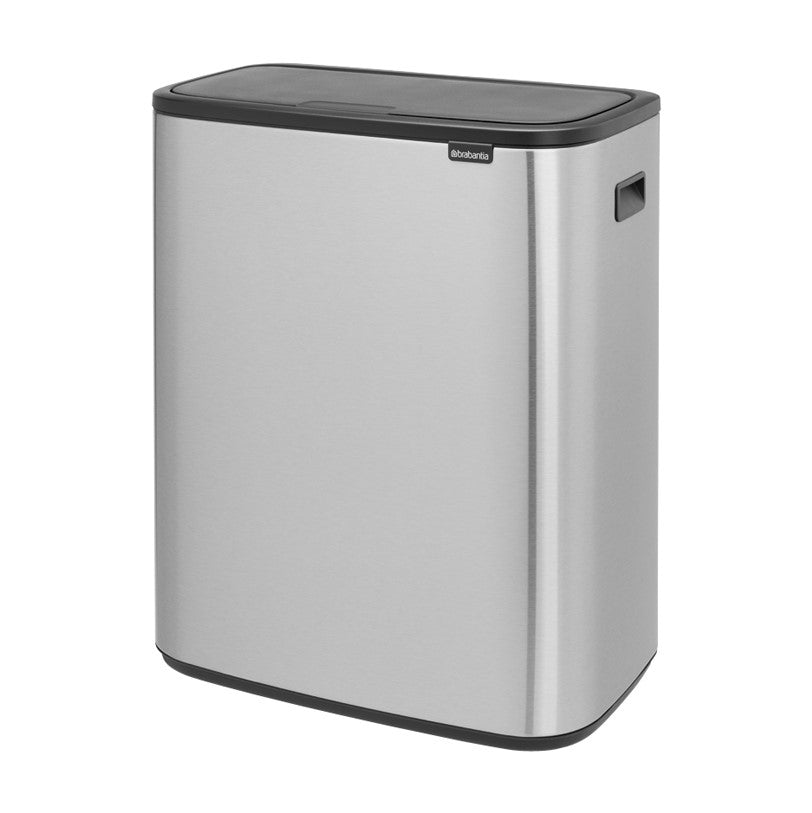 Brabantia Bo Touch 2-Compartment 60 Litre Recycling Bin - Matt Steel