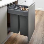ECO 3-Compartment 68L Recycler with Food Caddy: 450mm Door