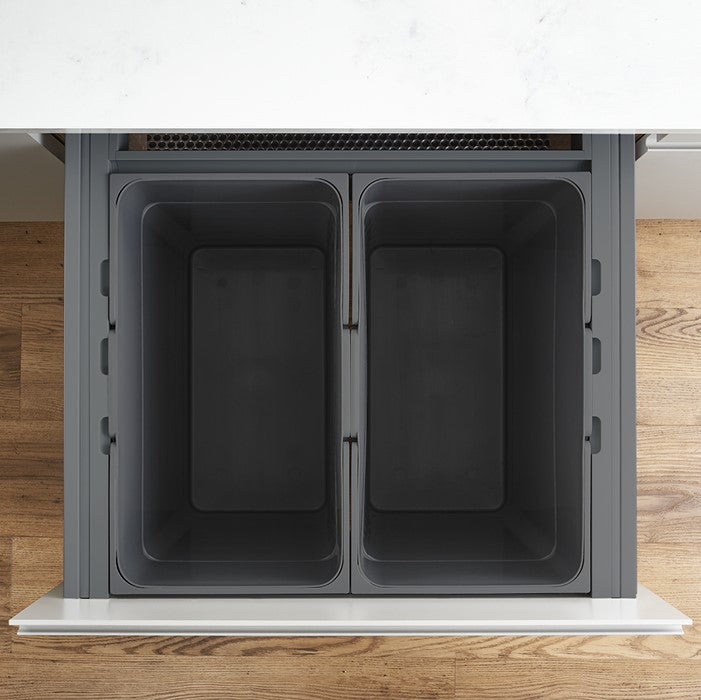 ECO 3-Compartment 88L Recycler with Food Caddy: 600mm Door