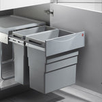 Hailo Easy Cargo 2 compartment 49 Litre in-cupboard kitchen recycling bin for 500mm wide hinged door cabinet 502.HL70.522