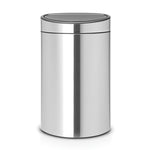 Brabantia Touch Single Compartment 40 Litre Kitchen Bin in Matt Fingerprint Proof Steel: 114809