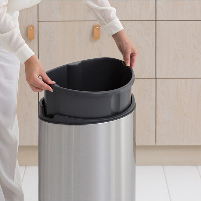 Brabantia Touch Single Compartment 40L Kitchen Bin - Matt FPP Steel