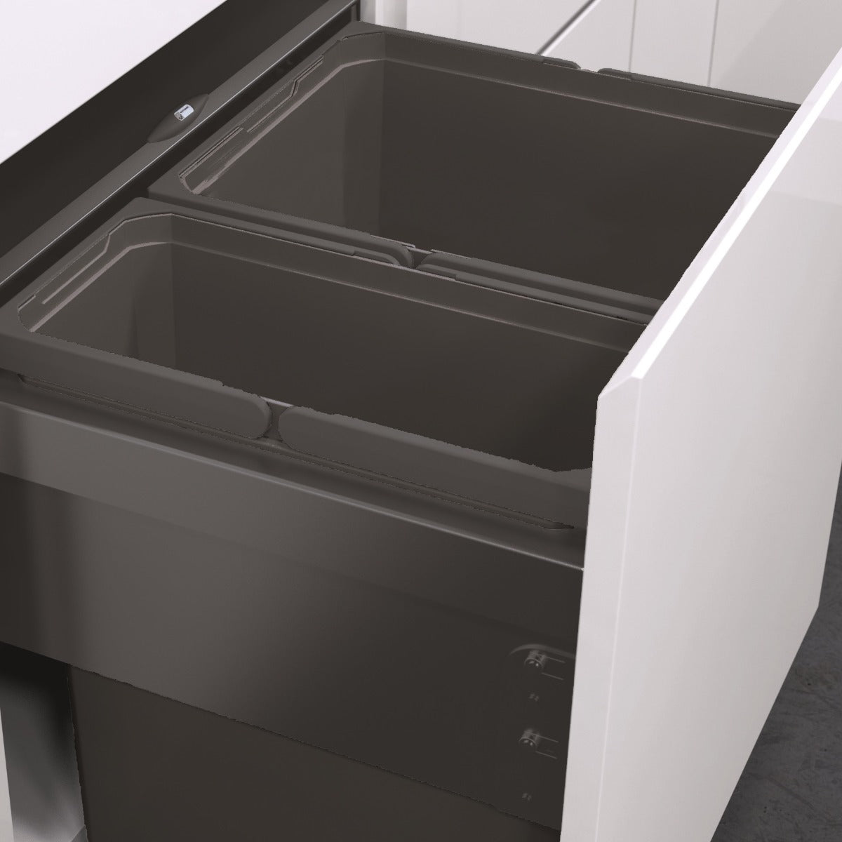 Vauth-Sagel ES-Pro 2-Compartment 60L Recycler - Lava Grey: 600mm Door