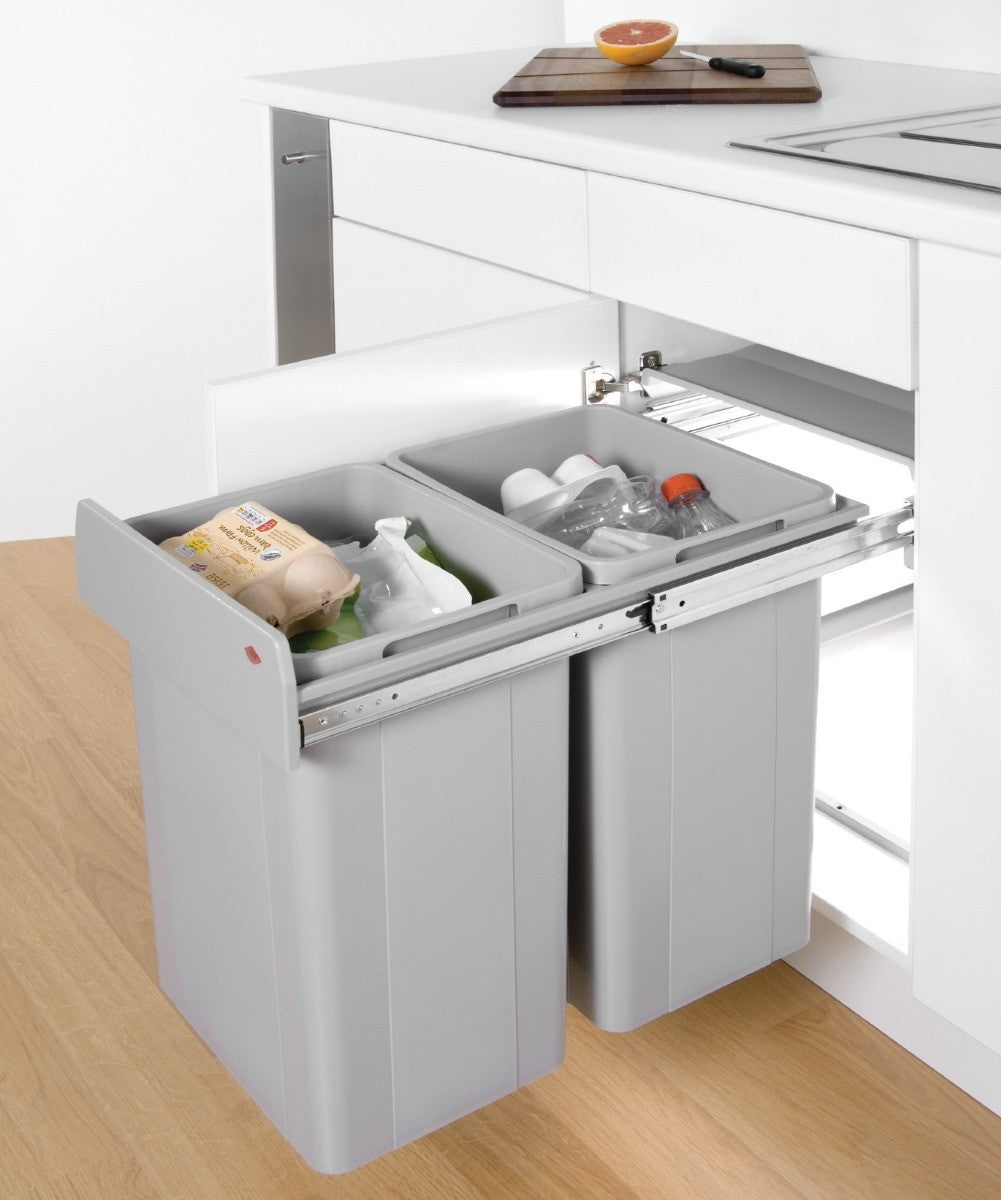 Wesco Big Bio Double 52L 2-Compartment Recycler: for 600mm Cabinet