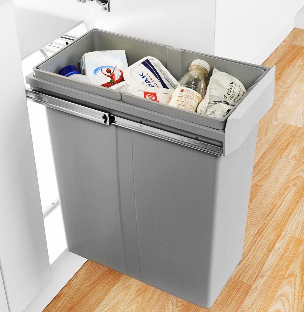 Great built-in kitchen bins for 300mm wide cabinets