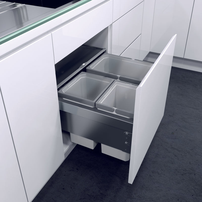 Vauth-Sagel In-Cupboard bin, installed in a white modern kitchen