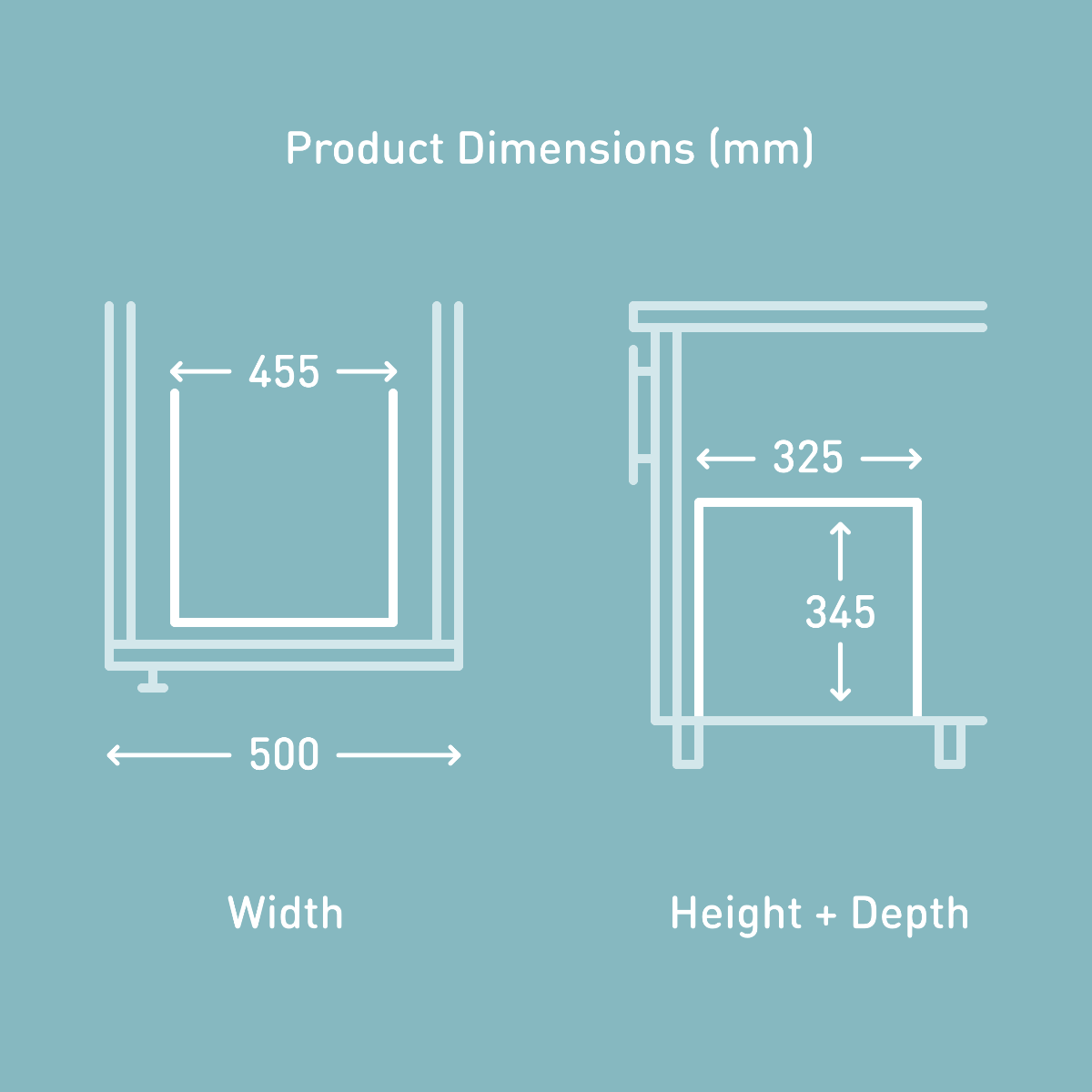 Wesco Shorty 30L 2-Compartment Low-Level Recycler: 500mm Door