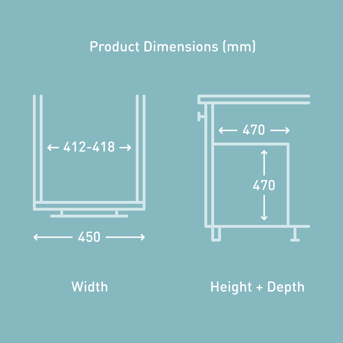 Vauth-Sagel ES-Pro 2-Compartment 42L Recycler - Silver Grey: 450mm Door