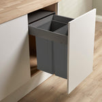 Wesco Pullboy Z for Blum Merivobox 500mm wide in Orion Grey with 2 compartments