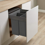 Wesco Pullboy Z for Merivobox with three compartments in orion grey, side profile lifestyle image.