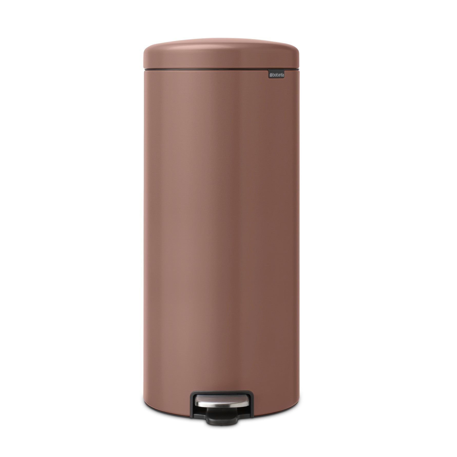 Brabantia New Icon Single Compartment 30L Kitchen Pedal Bin - Satin Taupe