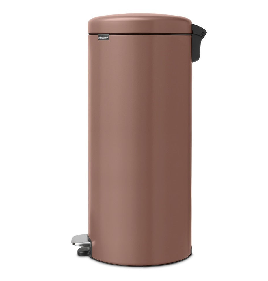 Brabantia New Icon Single Compartment 30L Kitchen Pedal Bin - Satin Taupe