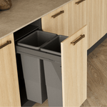 Sige Double 64L 2-Compartment Recycler: 400mm Pull-out Door
