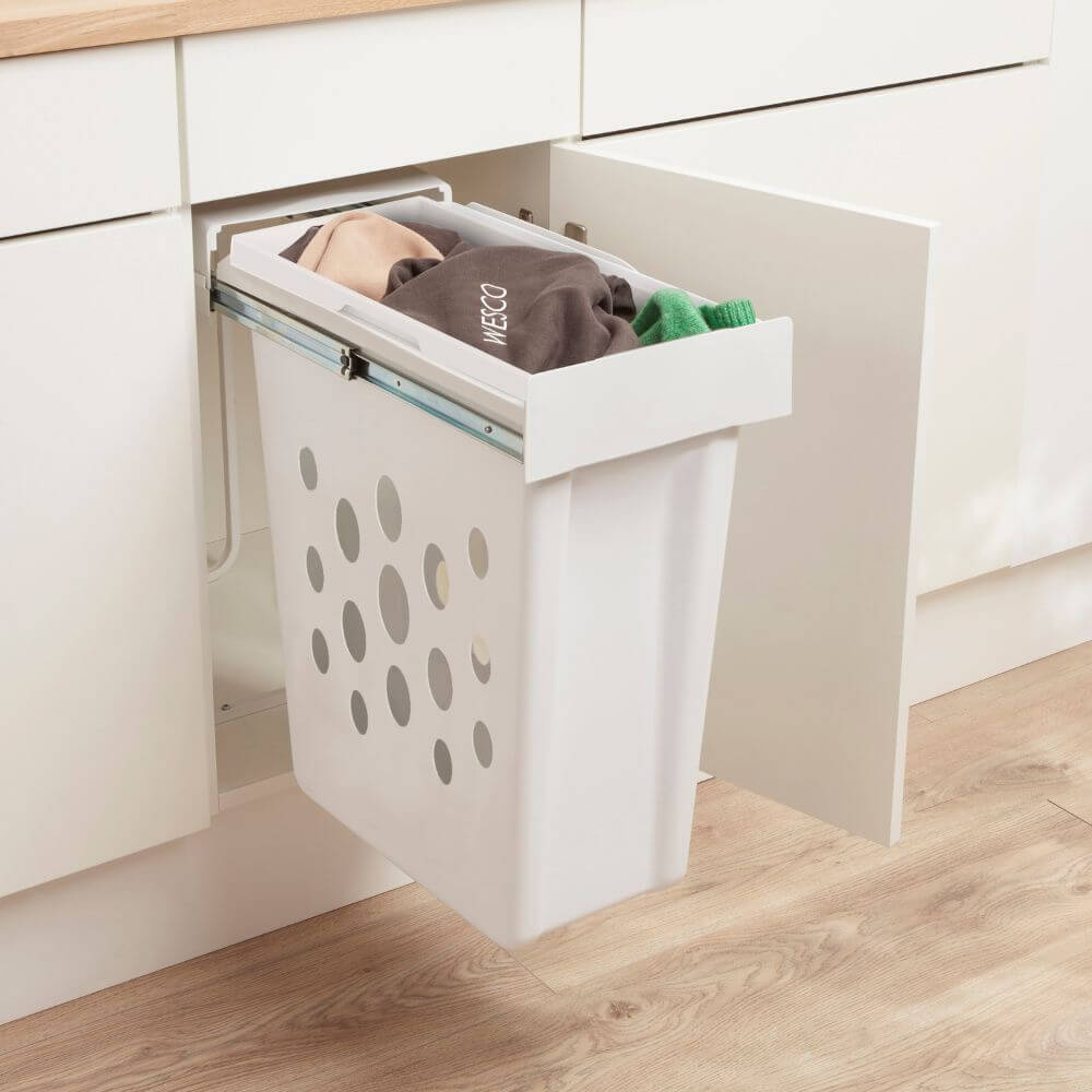Wesco Laundry Boy Single Compartment 42L Laundry Bin: 300mm Door (minimum)