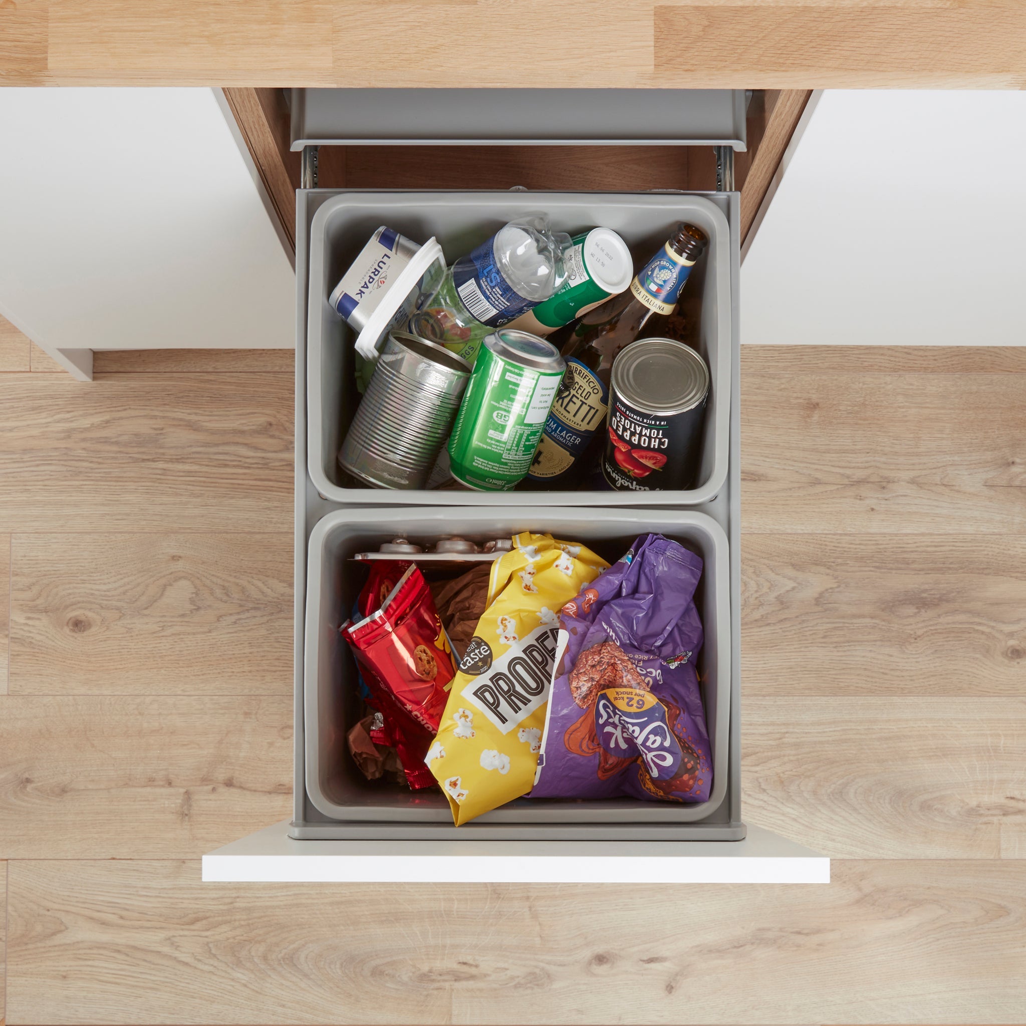 Wesco Bio Double Pull-Out 2-Compartment Bin 64L | 400mm Pull-out