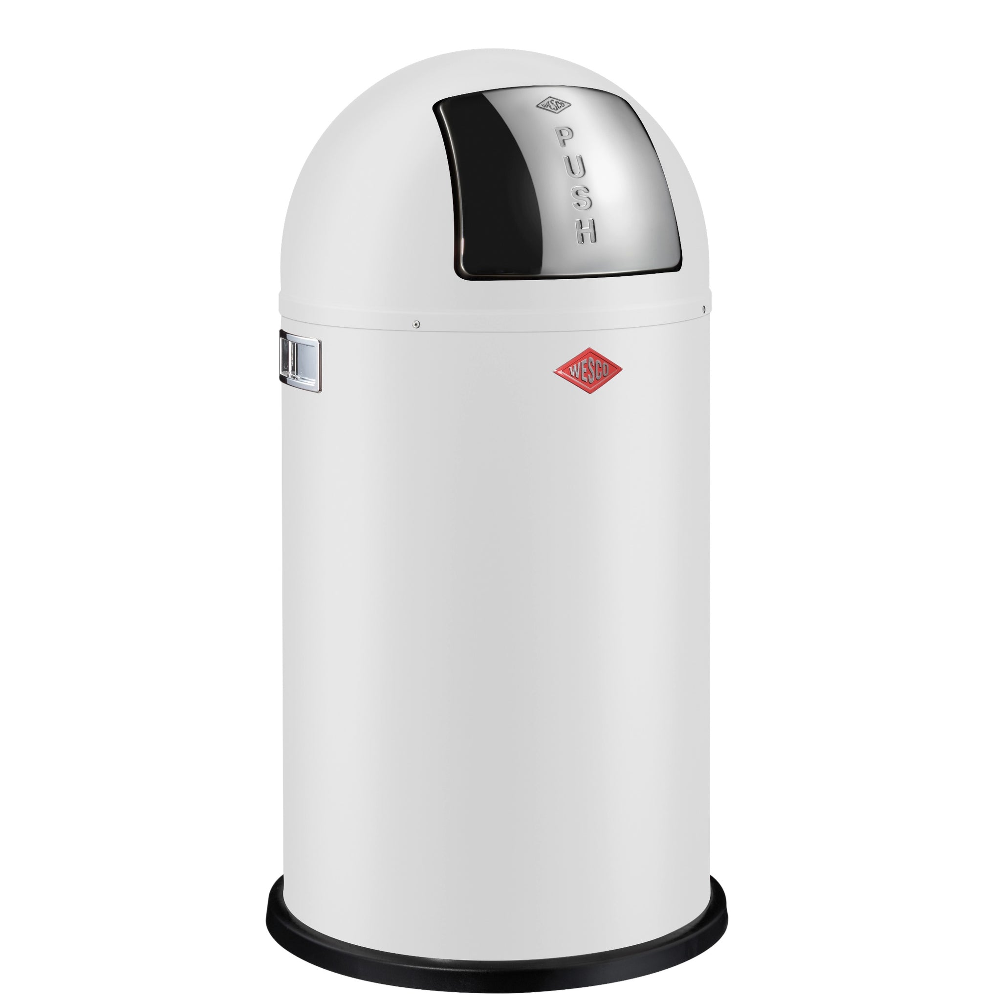 pedal bin 50 litre Wesco Pushboy Single Compartment 50L Kitchen Bin Matt White