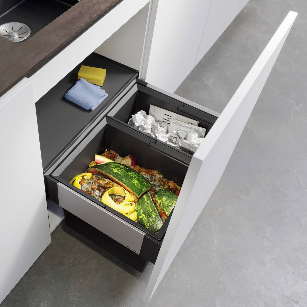 Blanco Select 60 - 2 Compartment 49L Recycler: 600mm Door