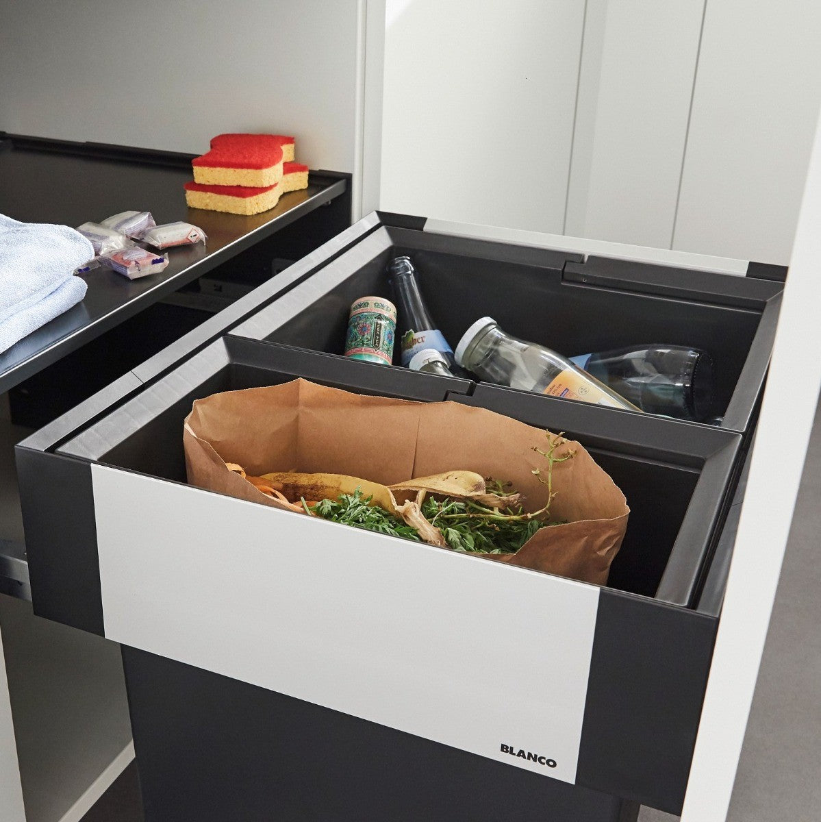 Blanco Select 2 Compartment 49L Recycler: 600mm Door – Binopolis Ltd