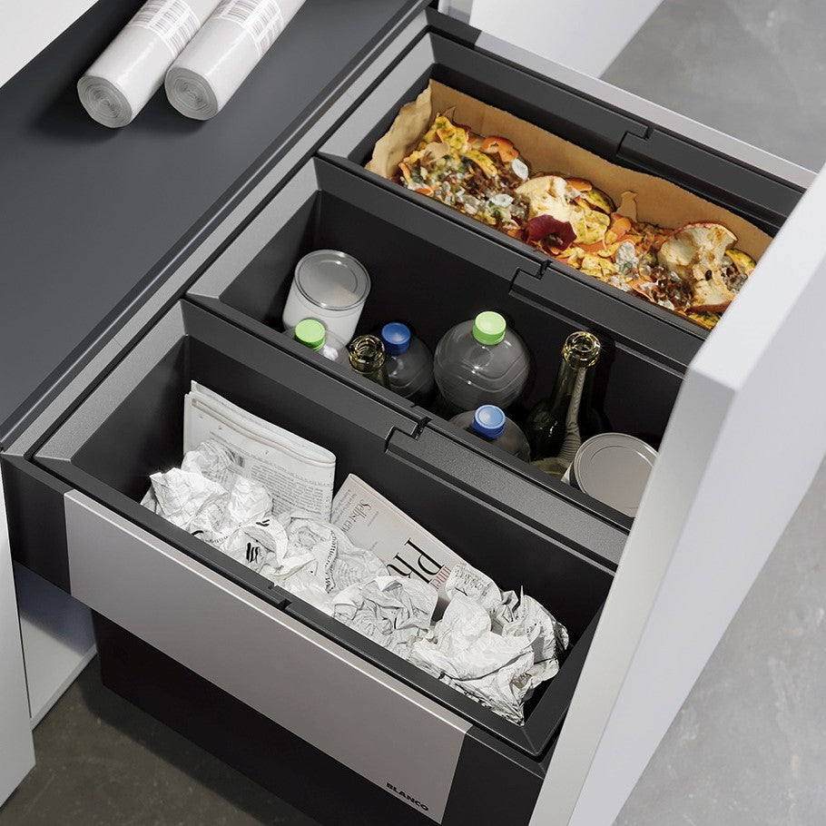 Blanco Select 60 - 3 Compartment 45L Recycler: 600mm Door