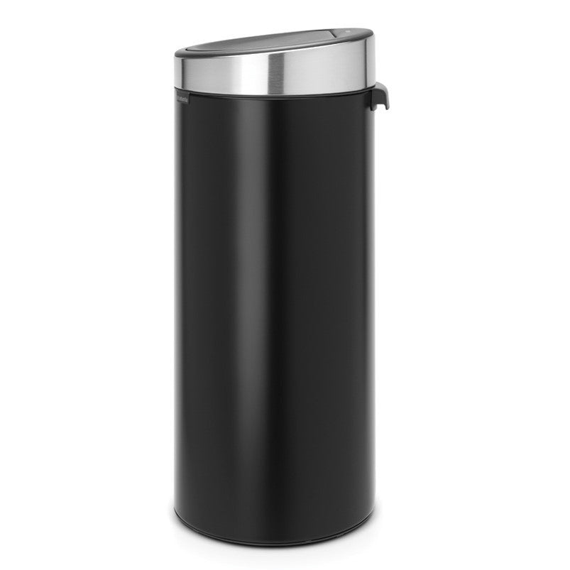 Brabantia Single Compartment 30L Round Touch Bin - Matt Black