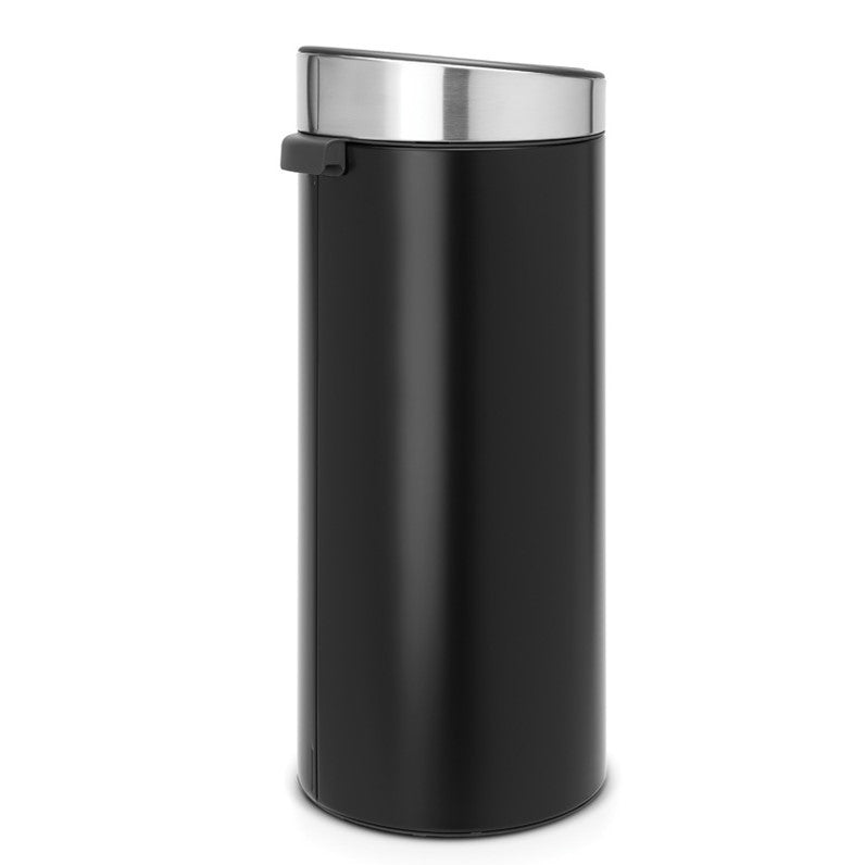 Brabantia Single Compartment 30L Round Touch Bin - Matt Black