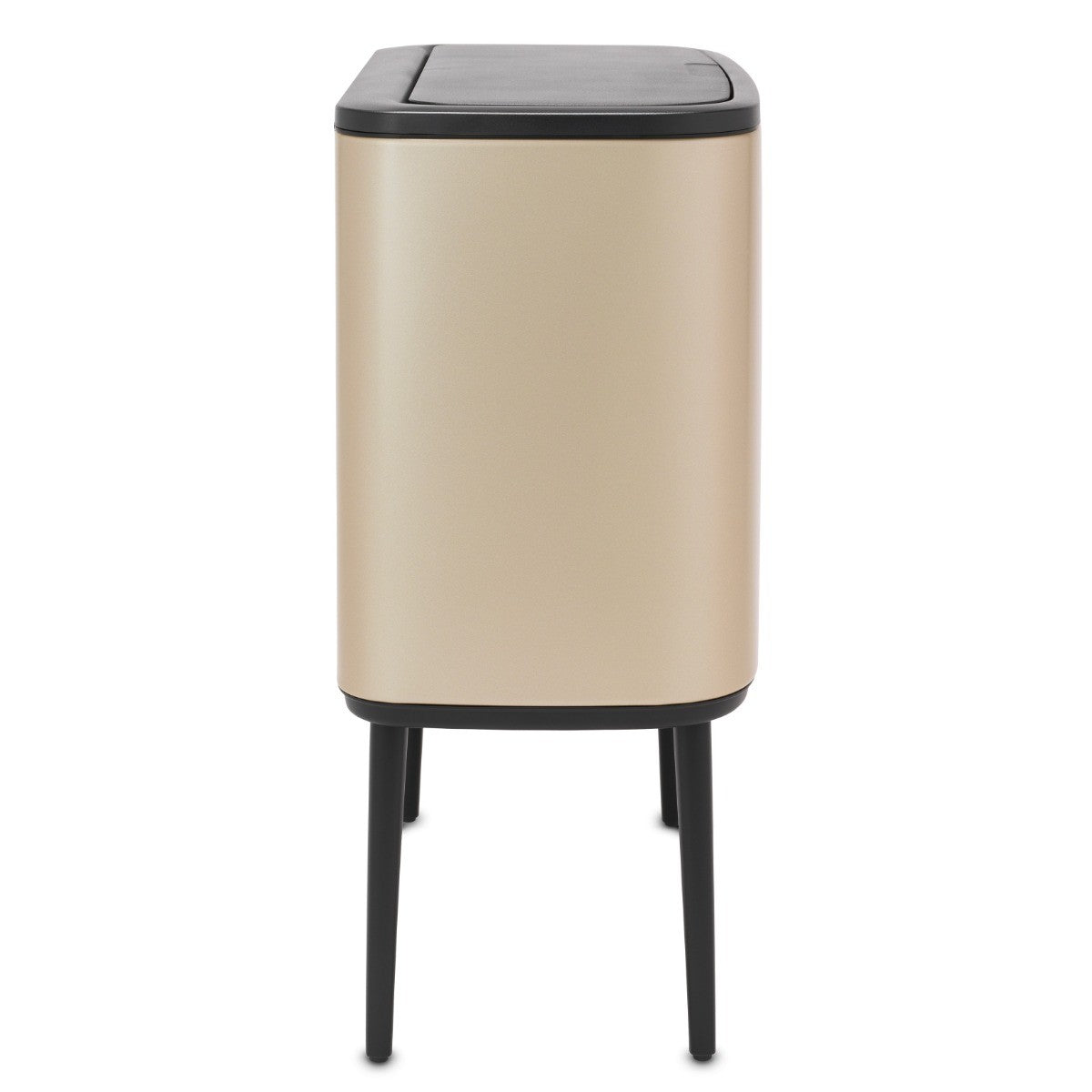 Brabantia Bo Touch 3-Compartment 33L Kitchen Recycling Bin - Metallic Gold