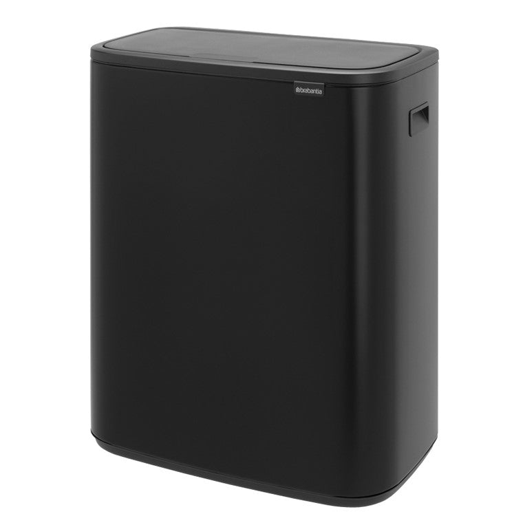 Brabantia Bo Touch 2-Compartment 60 Litre Recycling Bin - Matt Black