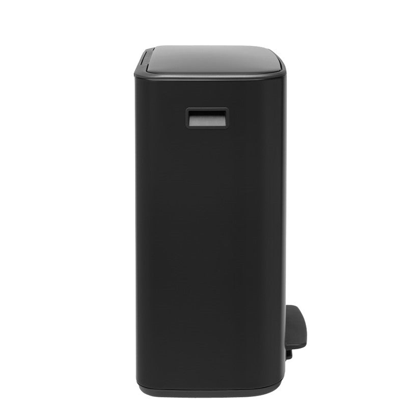 Brabantia Bo Pedal 2-Compartment 60 Litre Recycling Bin - Matt Black