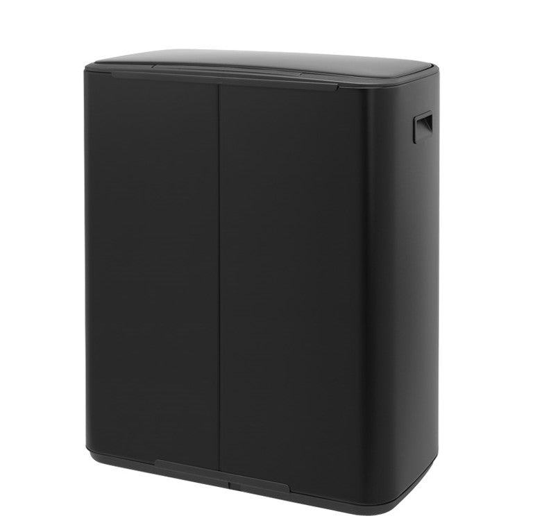 Brabantia Bo Pedal 2-Compartment 60 Litre Recycling Bin - Matt Black