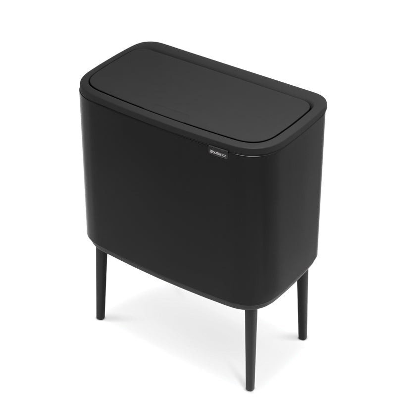 Brabantia Bo Touch 2-Compartment 34L Kitchen Recycling Bin - Matt Black