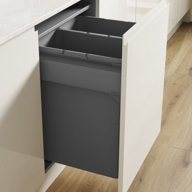 ECO 3-Compartment 88L Integrated Kitchen Recycling Bin for 600mm Door