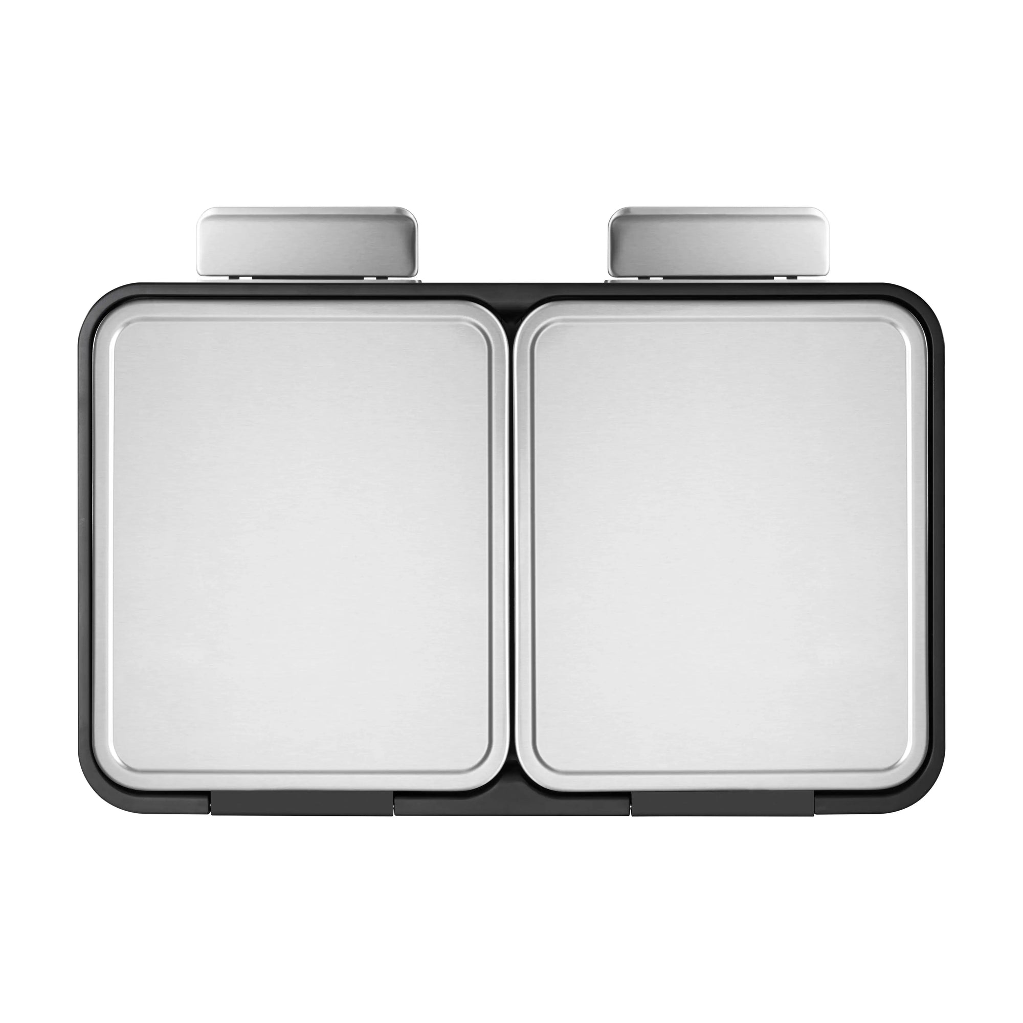 edison stainless steel waste bin top view