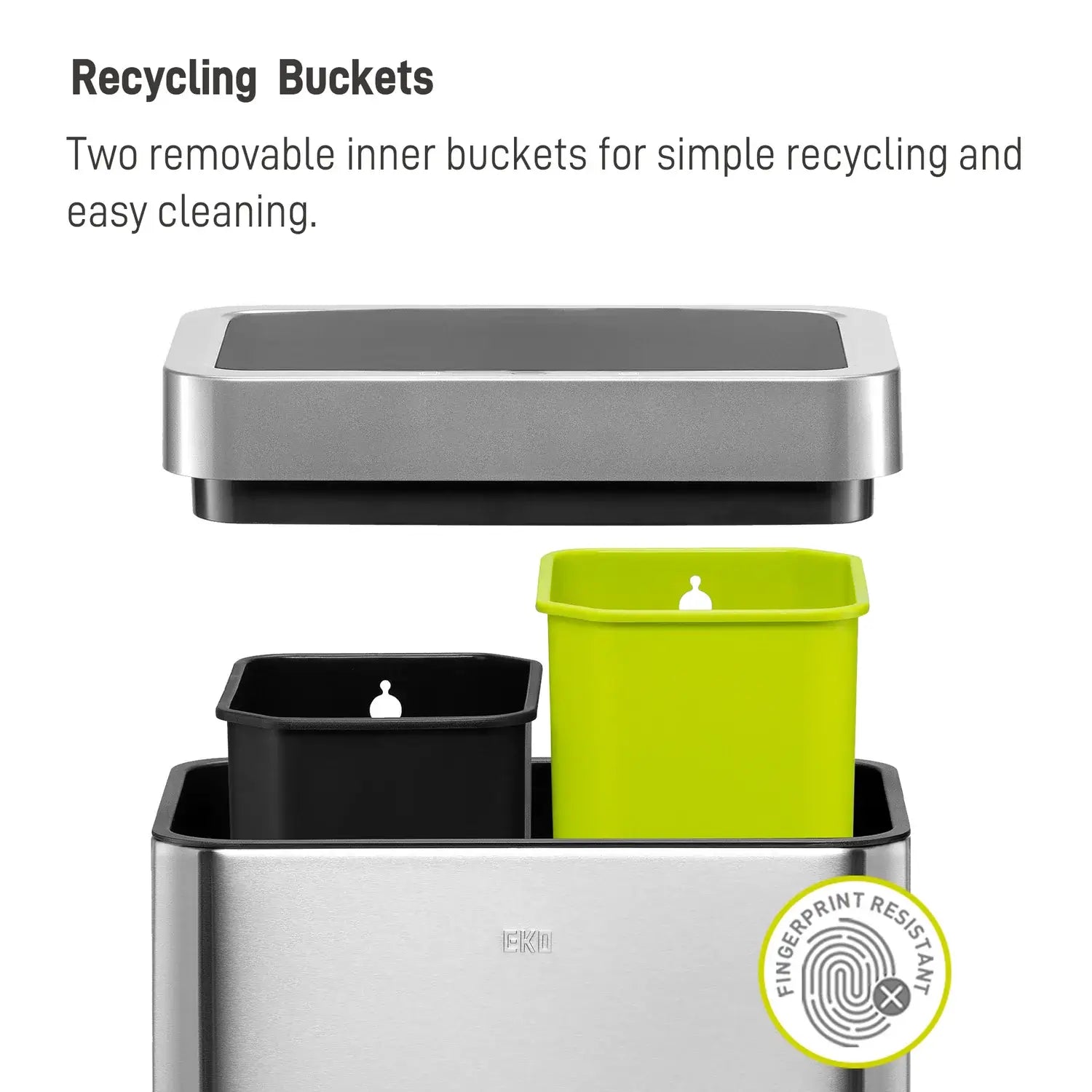 Eko Mirage X Sensor Recycling Bin 40L Stainless Steel