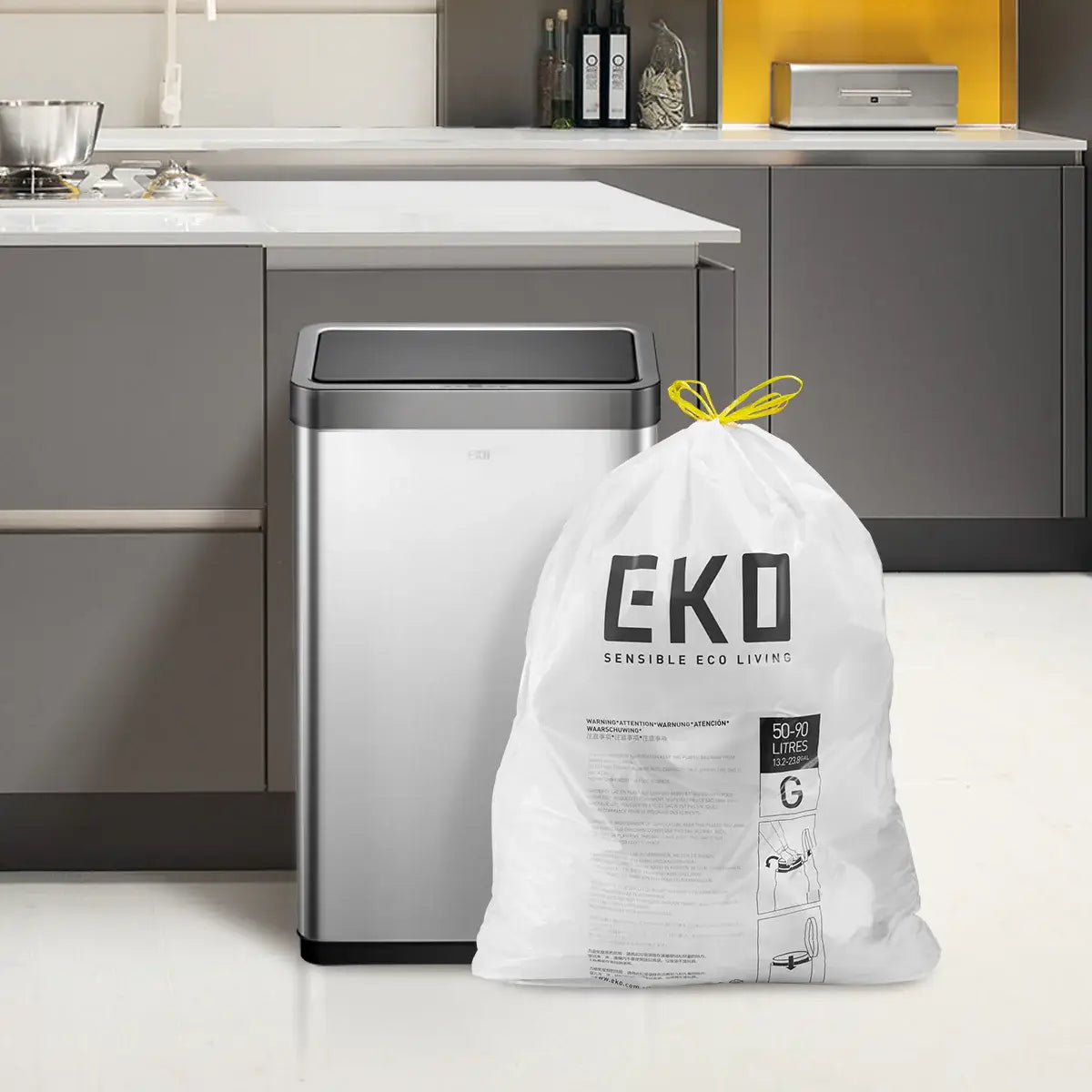 Eko Mirage X Sensor Bin 80L Stainless Steel