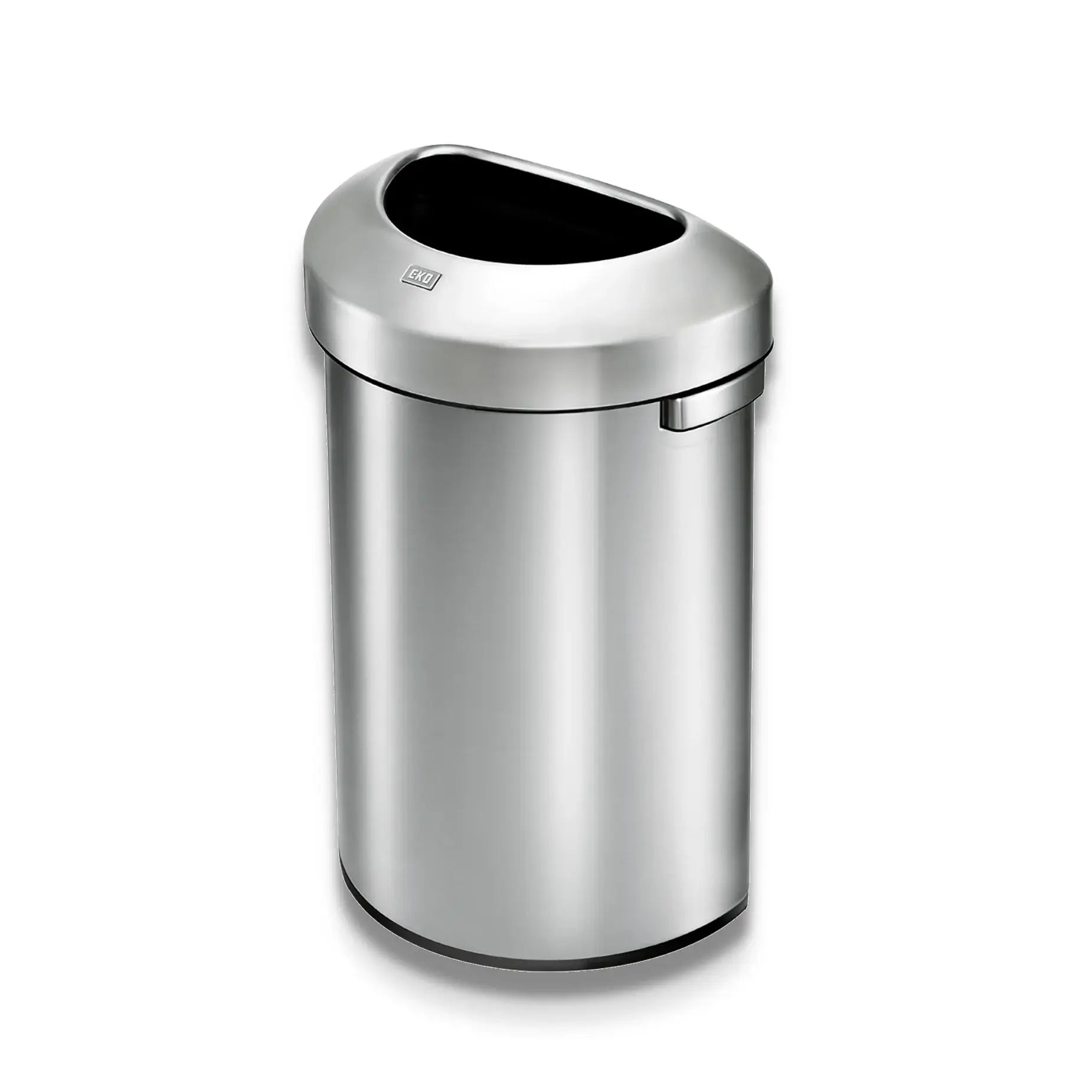 Stainless steel commercial bin on a white backround