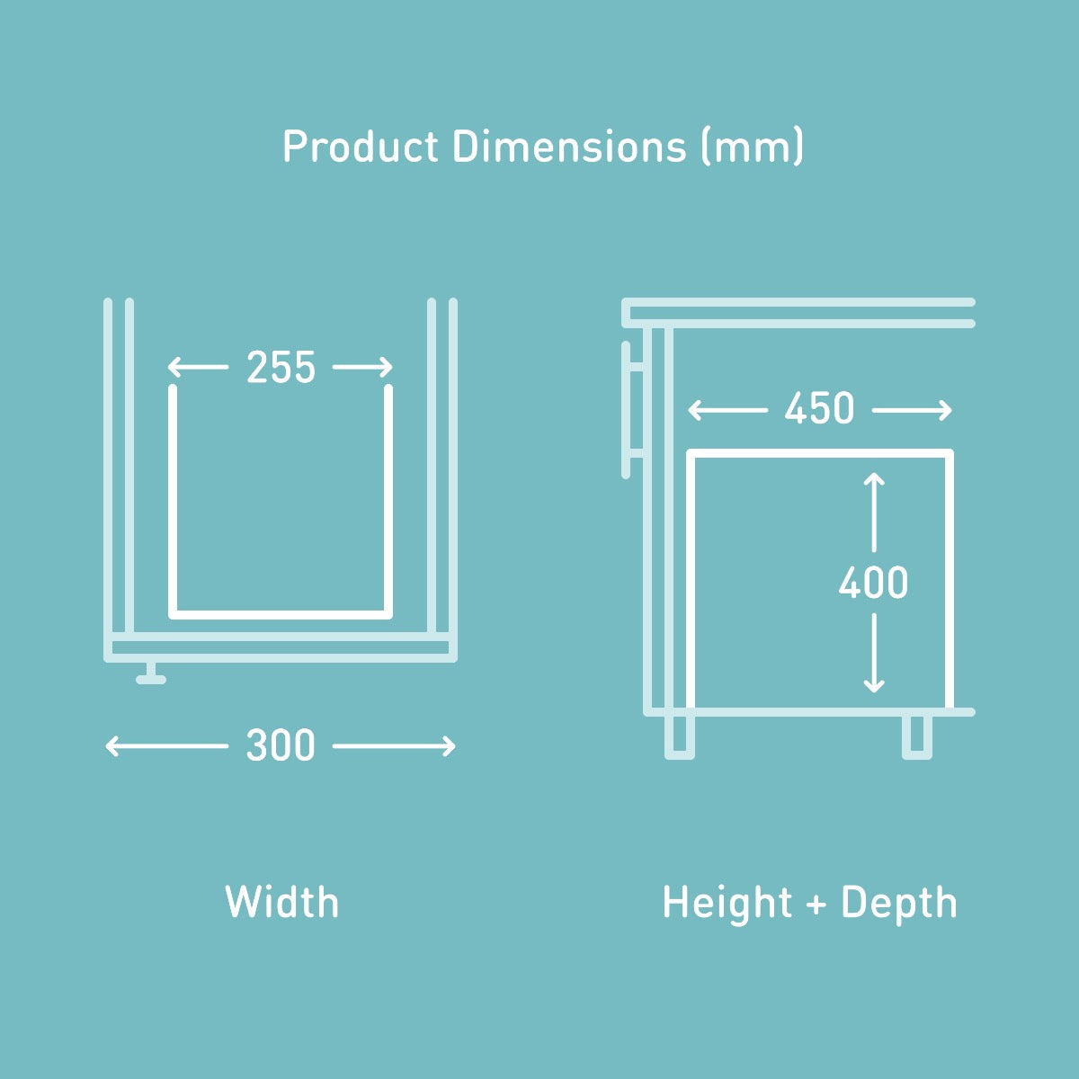 Gollinucci Single Compartment 30L Waste Bin : 300mm Door