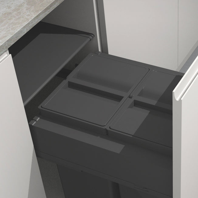 Gollinucci Linea 580 Plus 2 Compartment 58L Recycler with OVERALL LID : 450mm Door