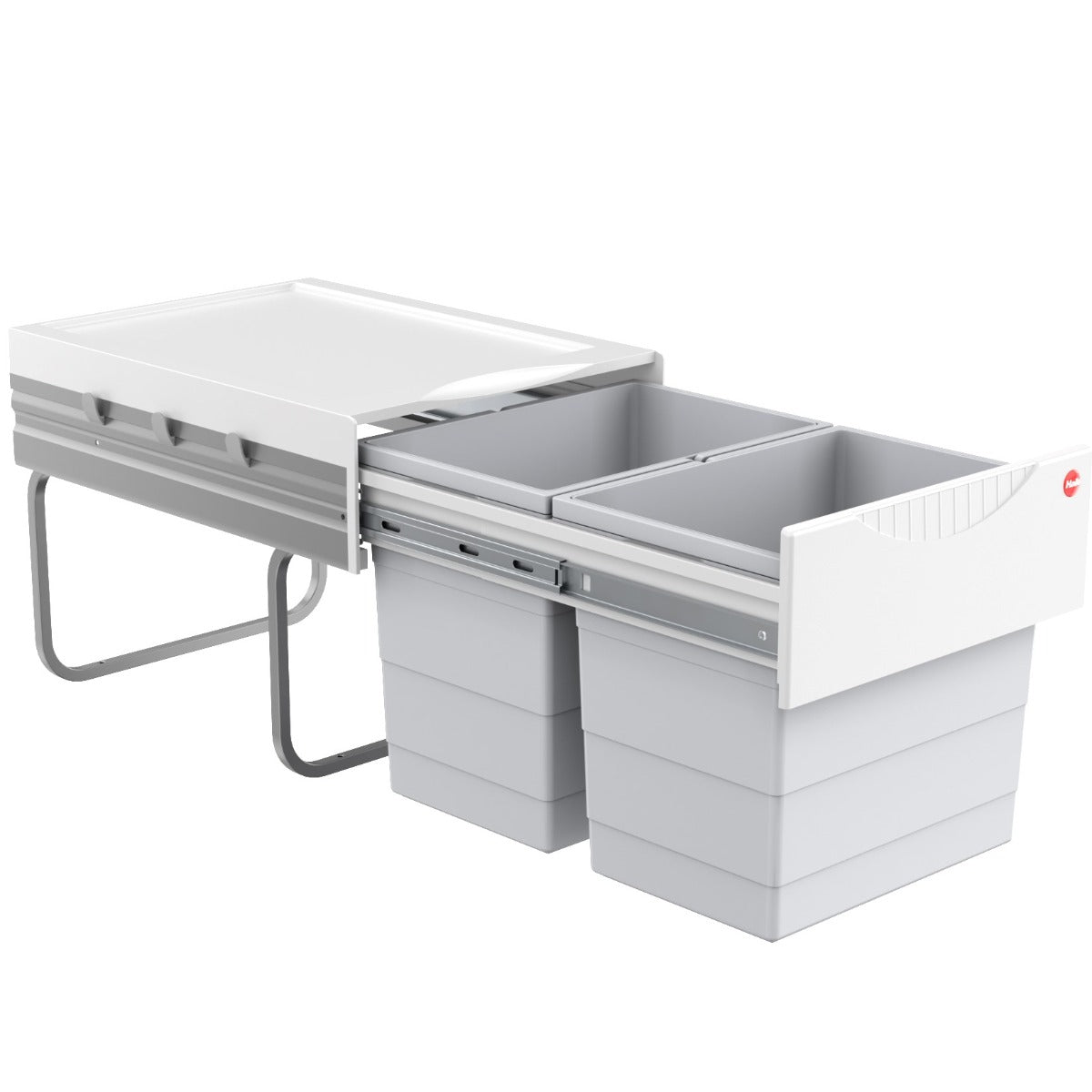 Hailo Tandem 2 Compartment 36L Recycler: 400mm Door