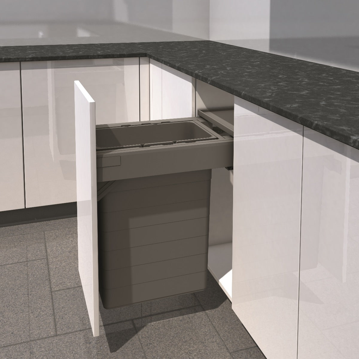 Ninka One2Five Single Compartment 42L Built-in Bin: 400mm Door